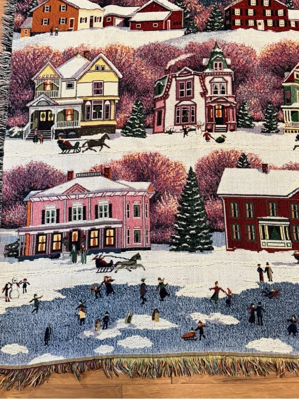 Mohawk Holiday Village Woven Throw Blanket Tapestry Rug